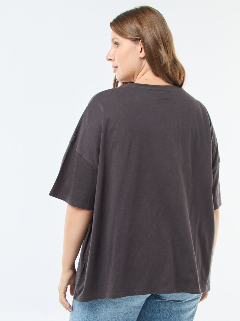 Tee-shirt imprimé 'Queen' Noir - Kiabi