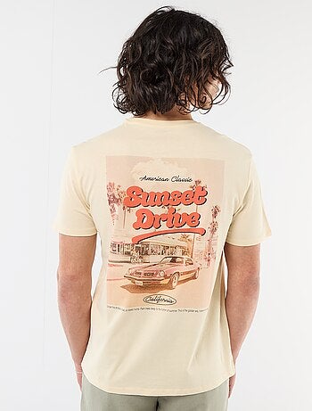 Tee-shirt imprimé recto/verso à manches courtes