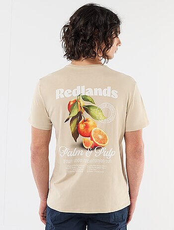 Tee-shirt imprimé recto/verso à manches courtes