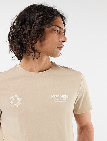Tee-shirt imprimé recto/verso à manches courtes