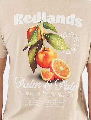Tee-shirt imprimé recto/verso à manches courtes