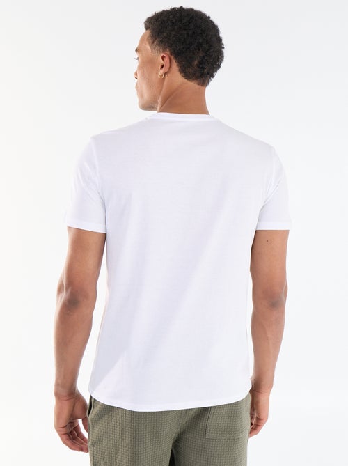 Tee-shirt imprimé recto/verso à manches courtes - Kiabi