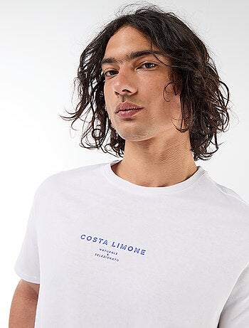 Tee-shirt imprimé recto/verso à manches courtes