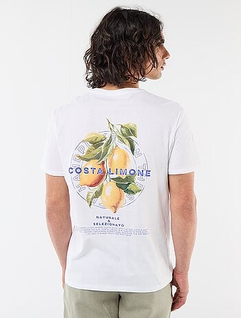 Tee-shirt imprimé recto/verso à manches courtes