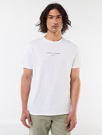 Tee-shirt imprimé recto/verso à manches courtes