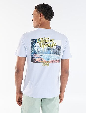 Tee-shirt imprimé recto/verso à manches courtes