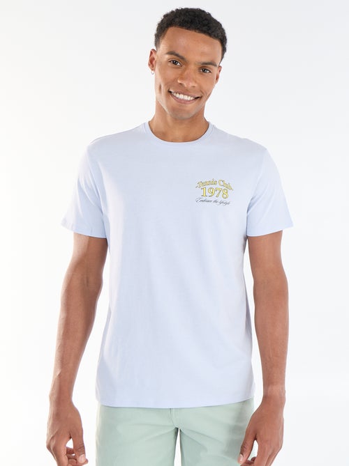 Tee-shirt imprimé recto/verso à manches courtes - Kiabi