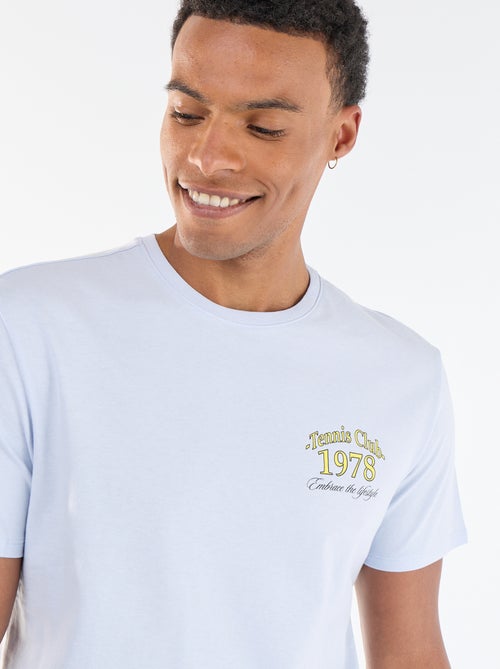 Tee-shirt imprimé recto/verso à manches courtes - Kiabi