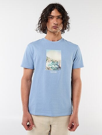 Tee-shirt imprimé recto/verso à manches courtes