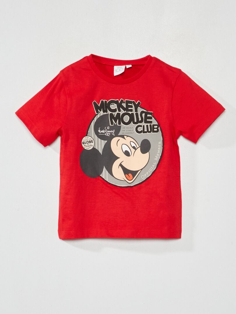 Tee-shirt imprimé rétro 'Mickey' rouge - Kiabi