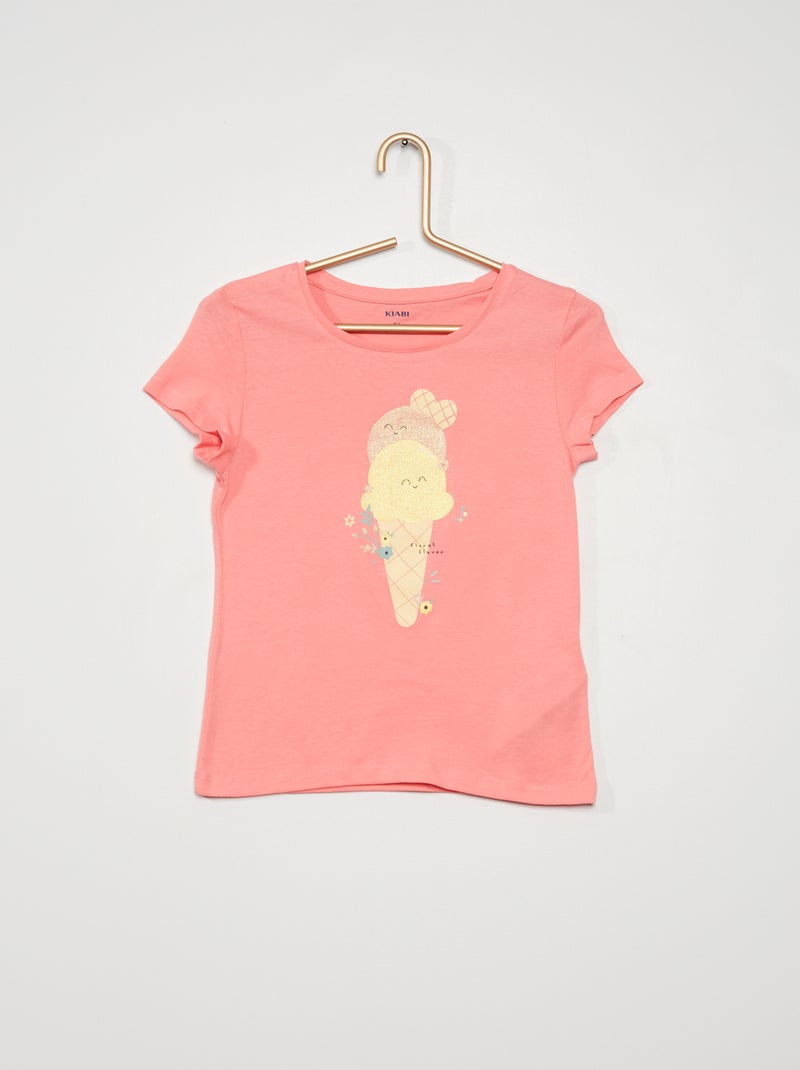 Tee-shirt imprimé Rose - Kiabi