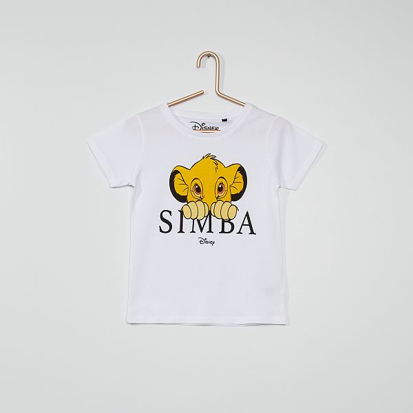 Tee Shirt Imprime Simba Le Roi Lion Disney Garcon Blanc Kiabi 6 30