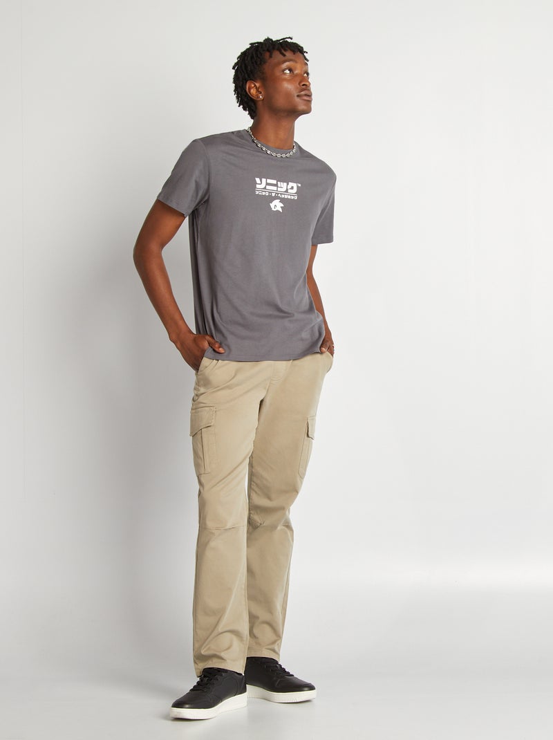 Tee-shirt imprimé 'Sonic' Gris - Kiabi