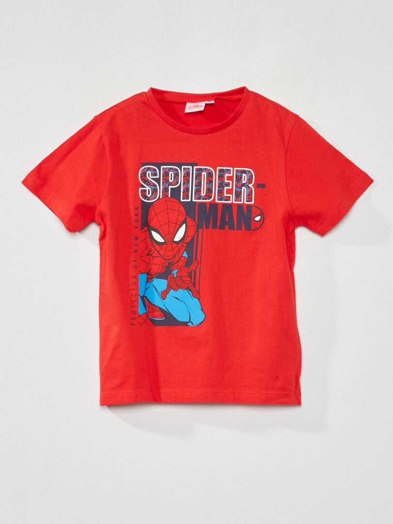 Tee-shirt imprimé 'Spiderman' rouge - Kiabi