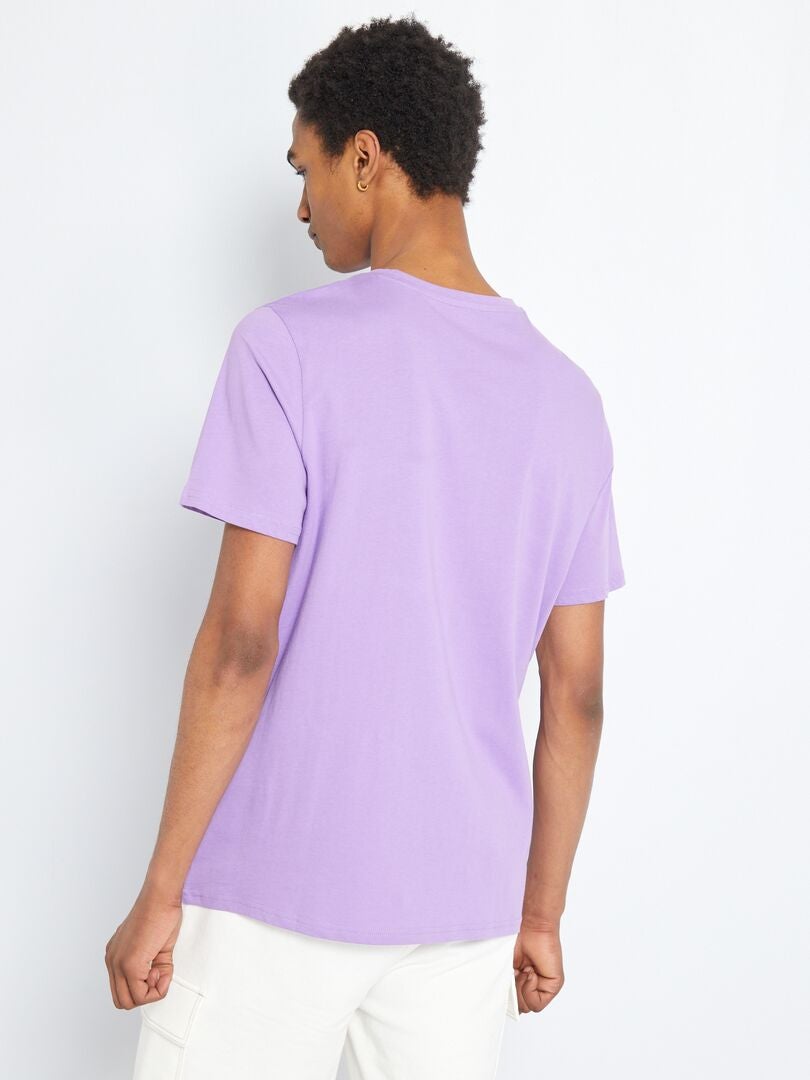 Tee-shirt imprimé style geek Violet - Kiabi