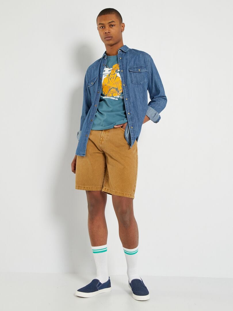 Tee-shirt imprimé style manga Bleu - Kiabi