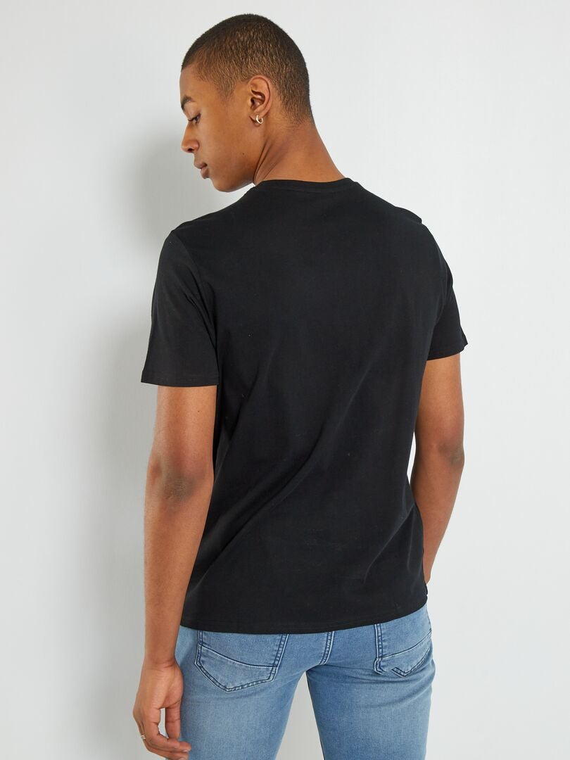 Tee-shirt imprimé style 'sauvage' Noir - Kiabi