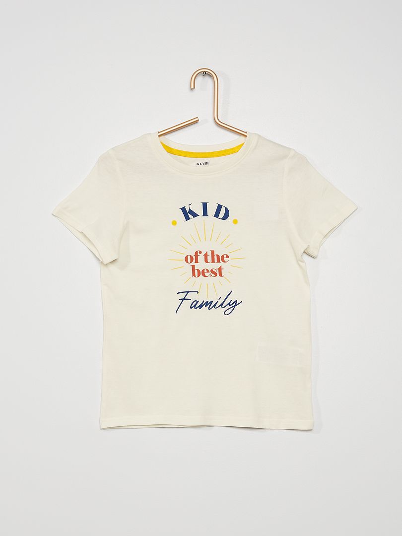 Tee-shirt imprimé 'the family' BLANC - Kiabi