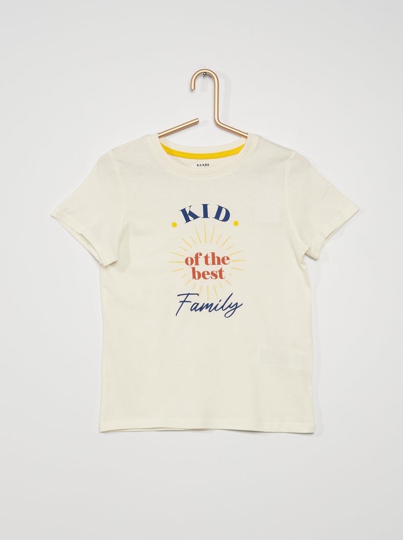 Tee-shirt imprimé 'the family' BLANC - Kiabi