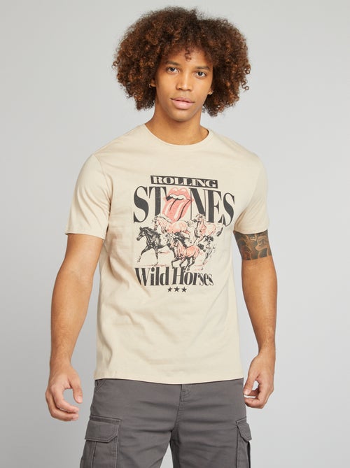 Tee-shirt imprimé 'The Rolling Stones' - Kiabi