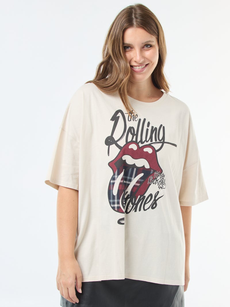 Tee-shirt imprimé 'The Rolling Stones' Gris - Kiabi