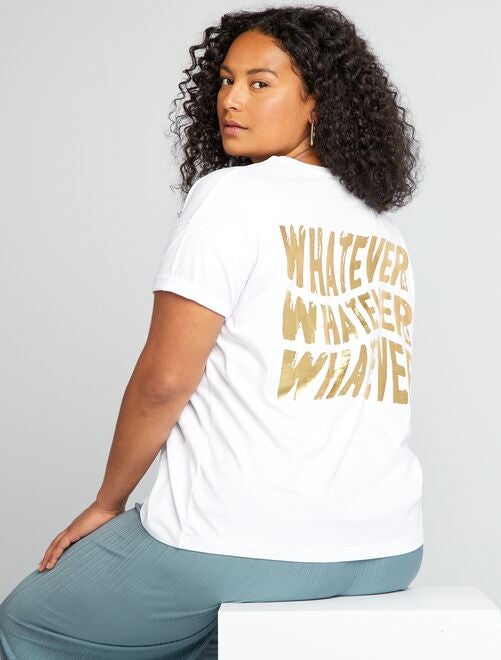 Tee-shirt imprimé 'whatever' - Kiabi