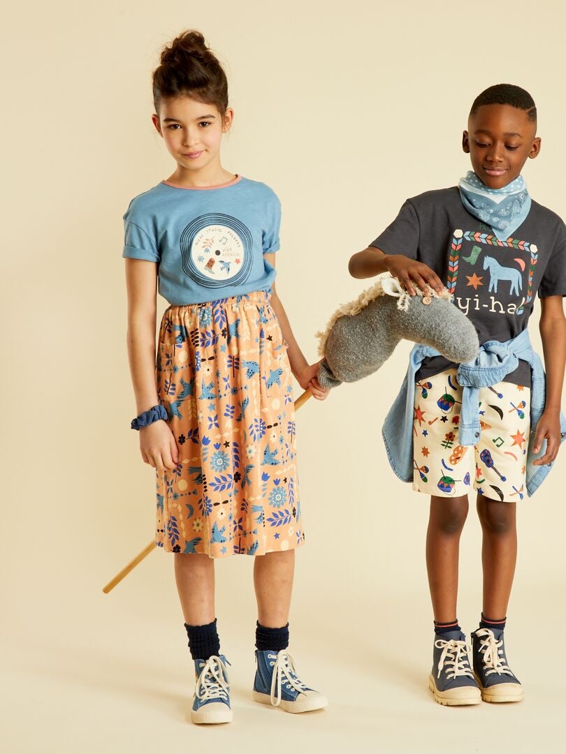 Tee-shirt imprimé X Nilac Studio Bleu - Kiabi