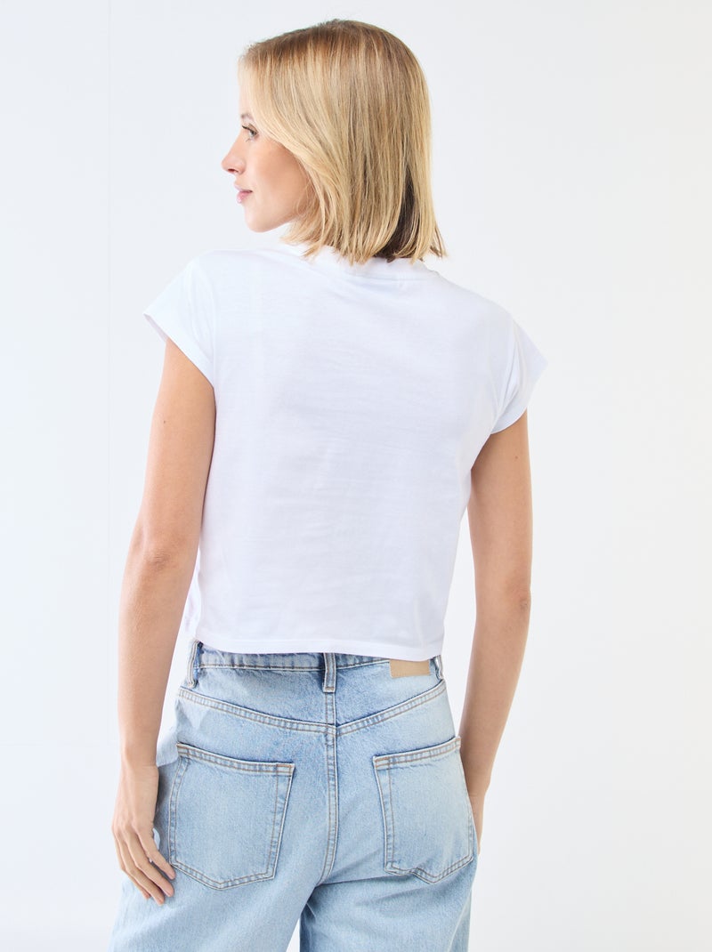 Tee-shirt imprimé 'Yale' Blanc - Kiabi