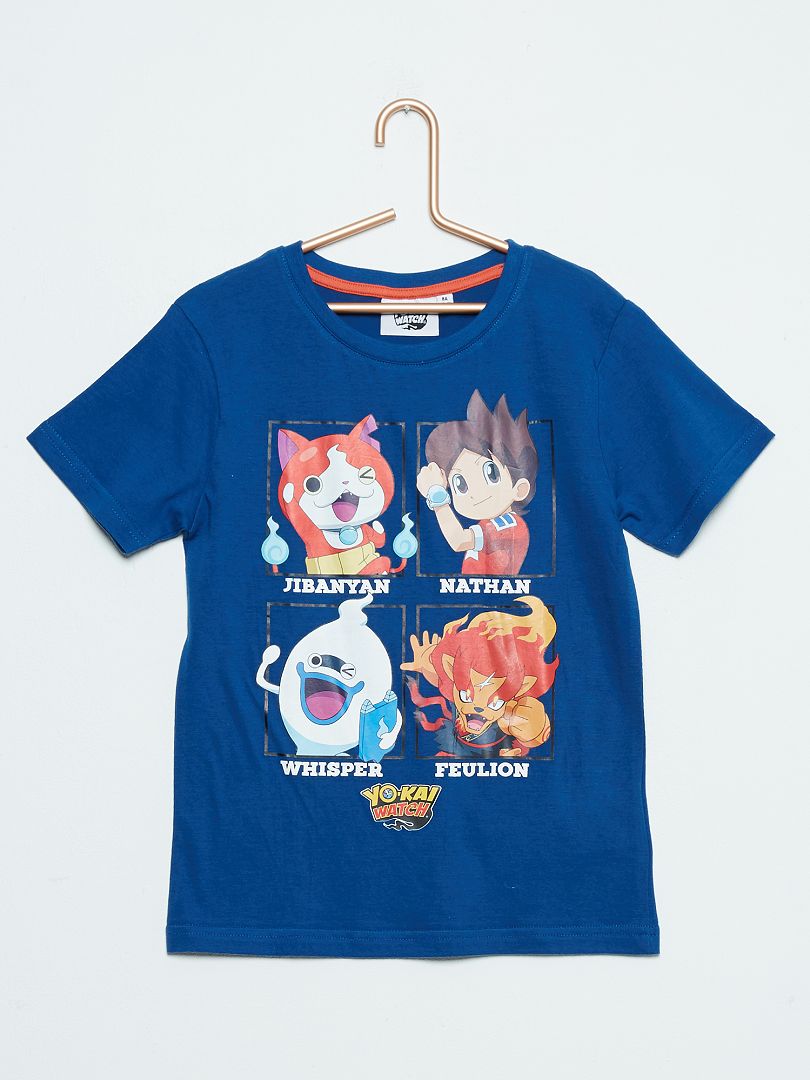 Tee-shirt imprimé 'Yo-Kai Watch' bleu - Kiabi