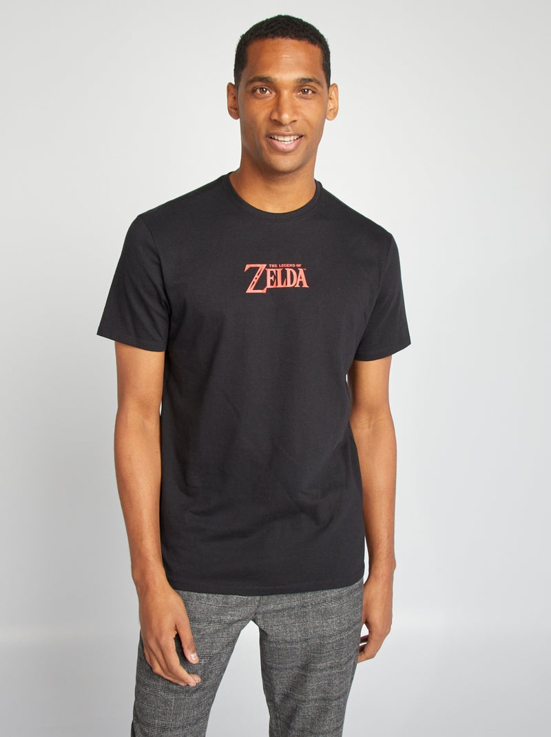 Tee-shirt imprimé 'Zelda' noir - Kiabi