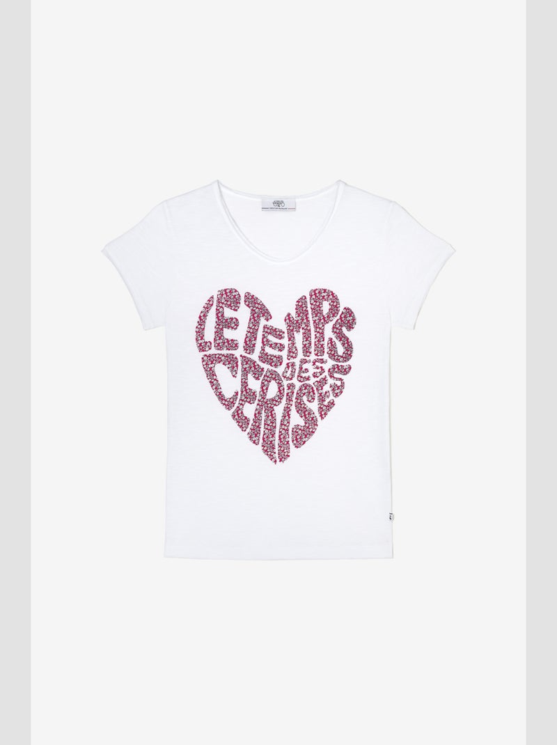 Tee-Shirt ISAAKGI 'Le Temps Des Cerises' Blanc - Kiabi