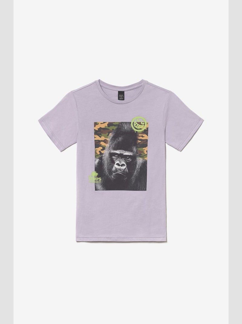 Tee-Shirt ISLABO 'Le Temps Des Cerises' Rouge - Kiabi