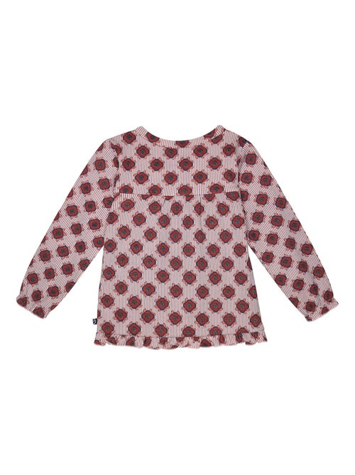 TEE SHIRT ISMENE INTERLOCK MANCHES LONGUES ENFANT - Kiabi