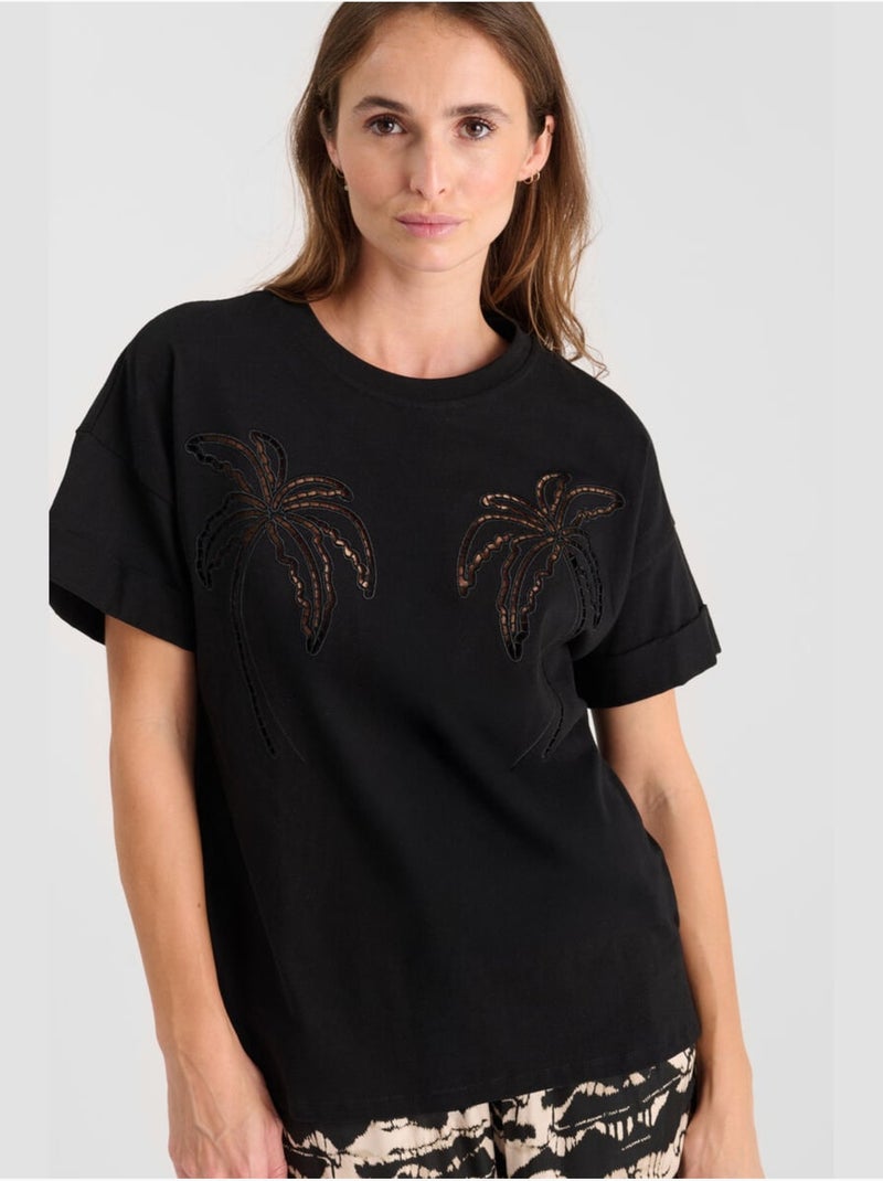 Tee-shirt istan 'le temps des cerises' Noir - Kiabi