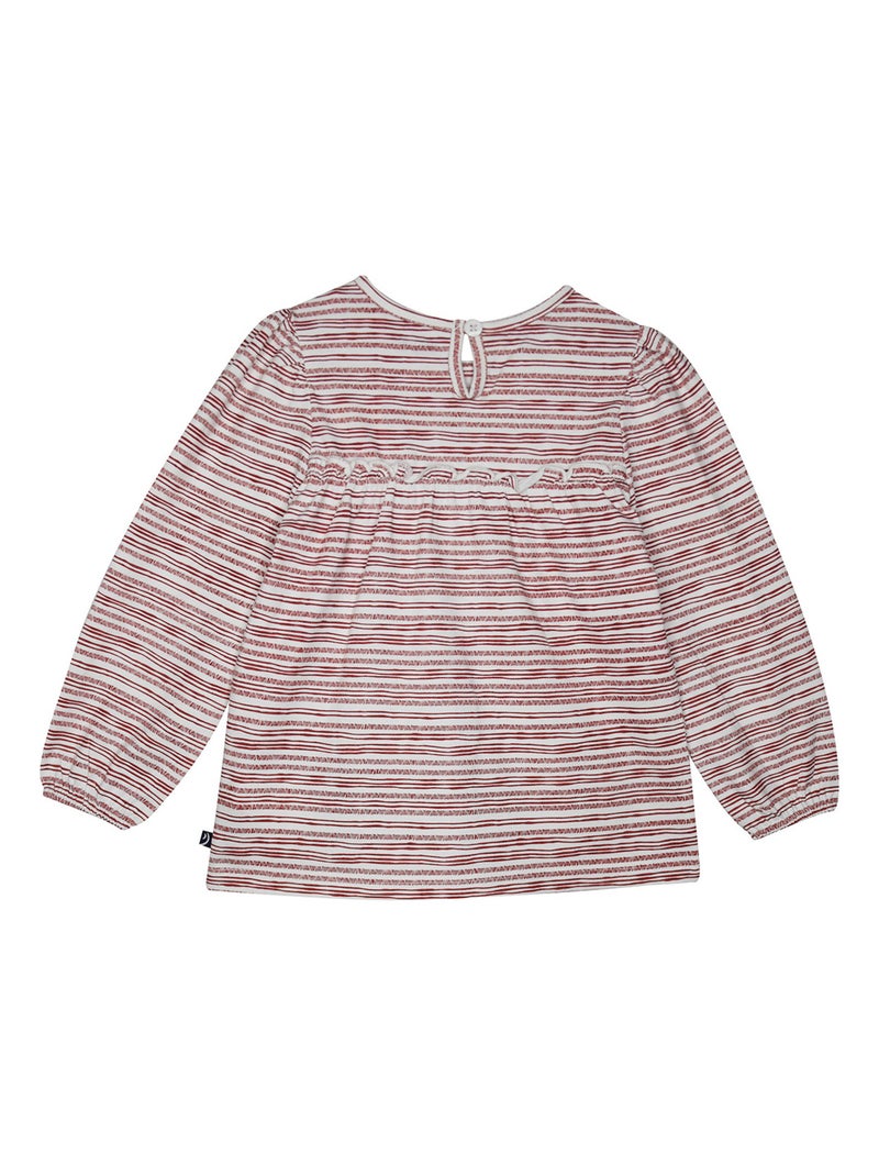 TEE SHIRT IVONE INTERLOCK MANCHES LONGUES ENFANT Blanc - Kiabi