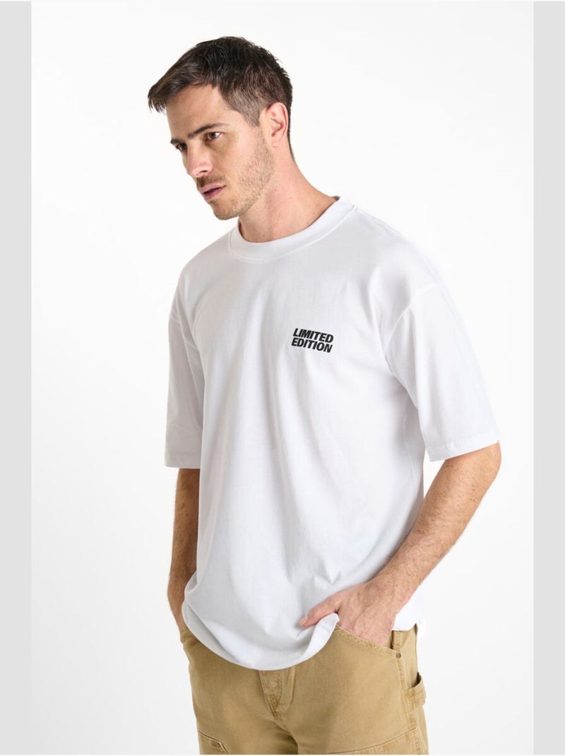 Tee-Shirt JACKBO 'Le Temps Des Cerises' Blanc - Kiabi