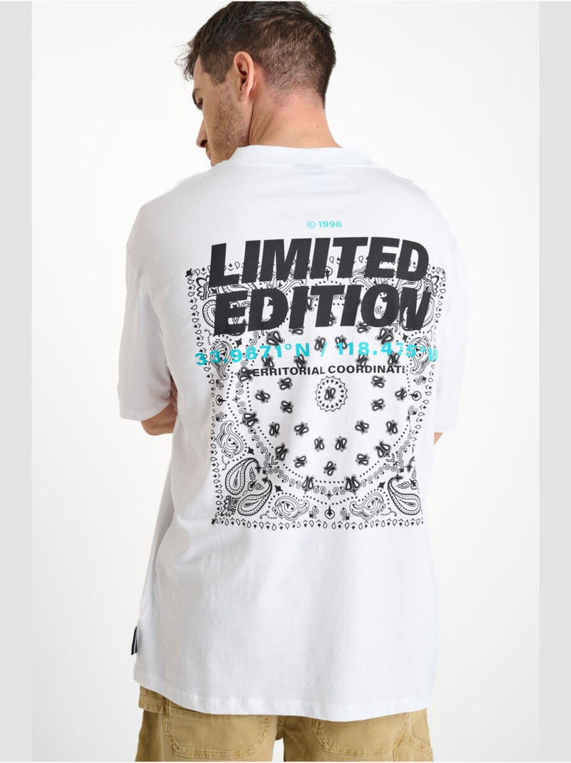 Tee-Shirt JACKBO 'Le Temps Des Cerises' Blanc - Kiabi