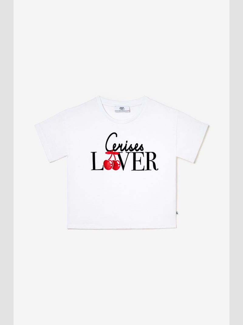 Tee-Shirt JACKSONG 'Le Temps Des Cerises' Blanc - Kiabi