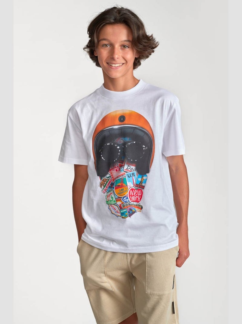 Tee-Shirt JAKEBO 'Le Temps Des Cerises' Blanc - Kiabi