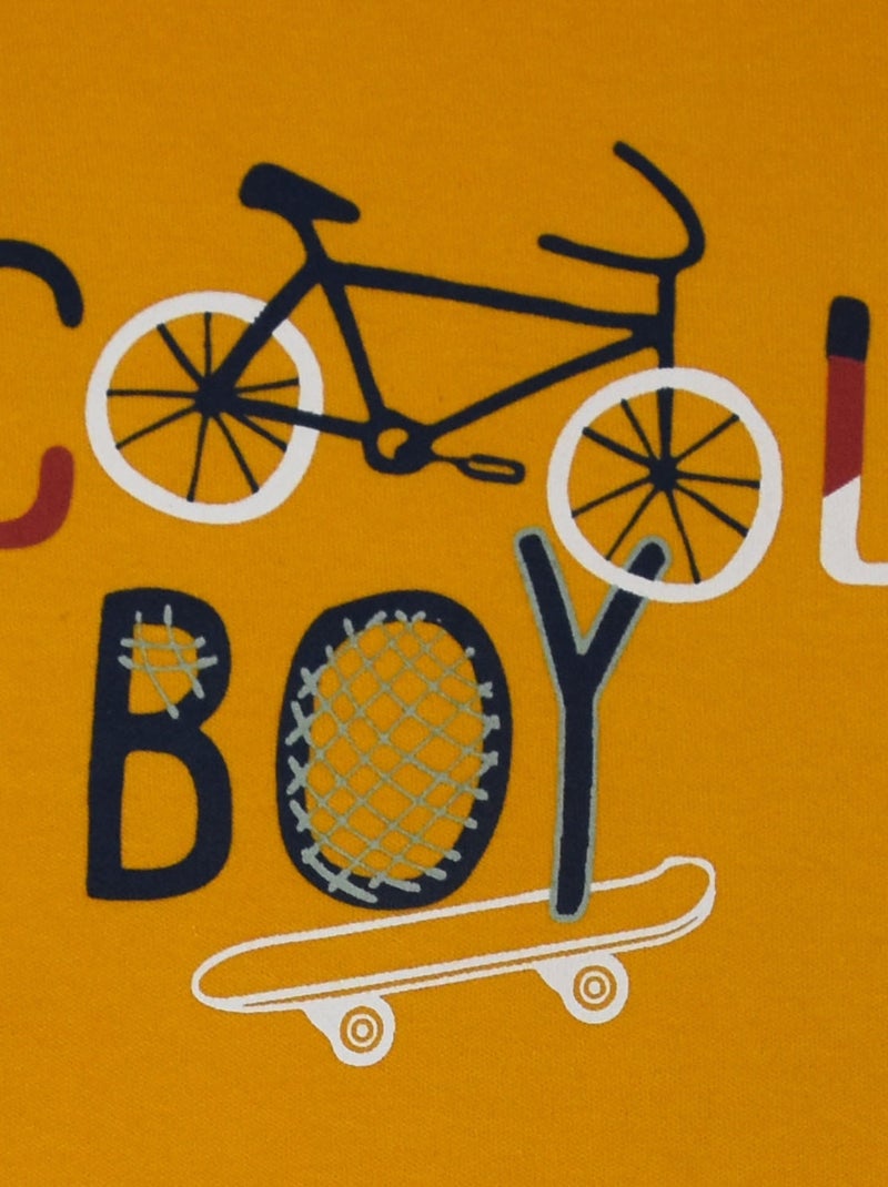 TEE SHIRT JAKOB INTERLOCK MANCHES LONGUES ENFANT Jaune - Kiabi