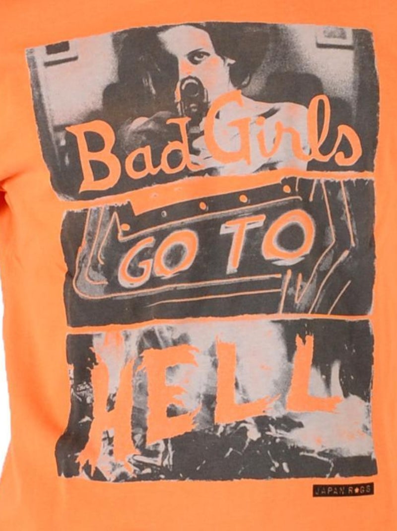 Tee Shirt Japan Rags Enfant Manches Longues Orange - Kiabi