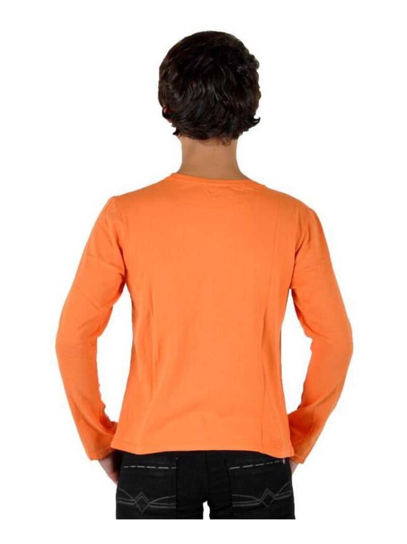 Tee Shirt Japan Rags Enfant Manches Longues Orange - Kiabi