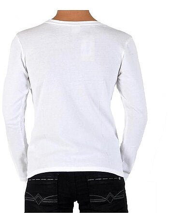 Tee Shirt Japan Rags Enfant Manches Longues Sheldon Blanc