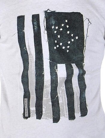 Tee Shirt Japan Rags Enfant Manches Longues Sheldon Blanc