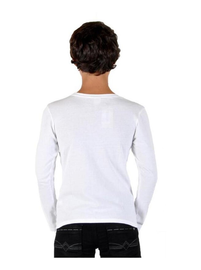 Tee Shirt Japan Rags Enfant Manches Longues Sheldon Blanc Blanc - Kiabi