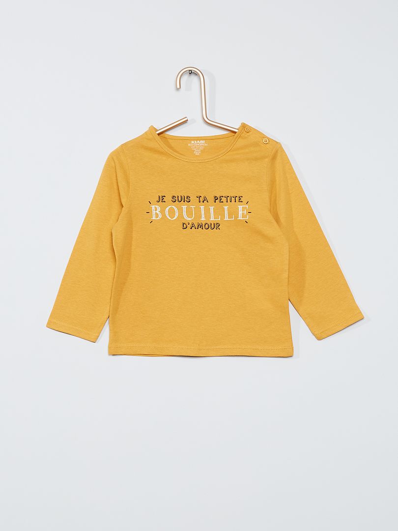 Tee-shirt jaune bouille - Kiabi