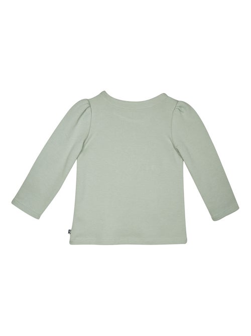 TEE SHIRT JESSICA INTERLOCK MANCHES LONGUES ENFANT - Kiabi