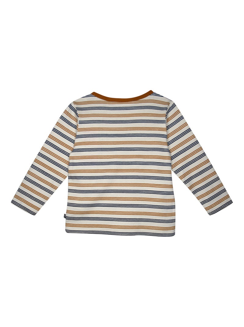 TEE SHIRT JIMY INTERLOCK MANCHES LONGUES ENFANT Blanc - Kiabi