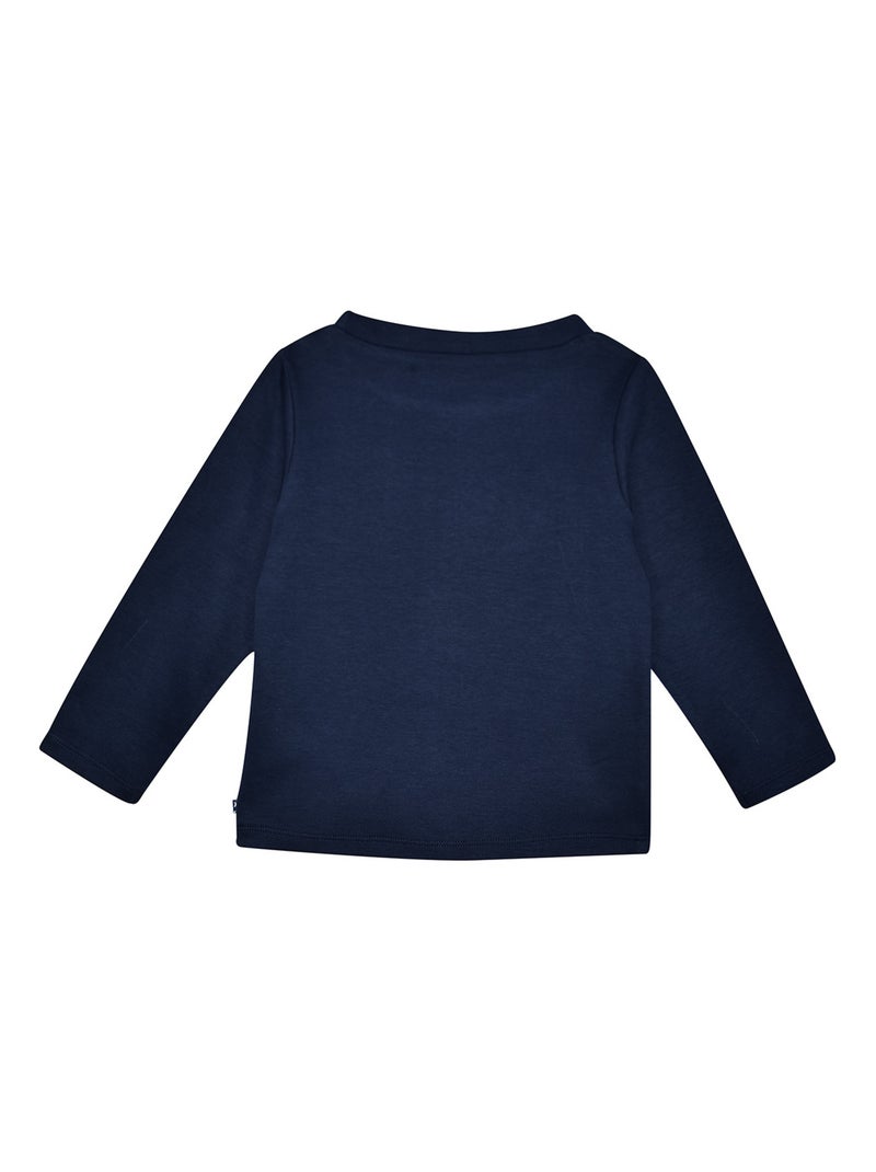 TEE SHIRT JOCELYN INTERLOCK MANCHES LONGUES ENFANT Bleu - Kiabi