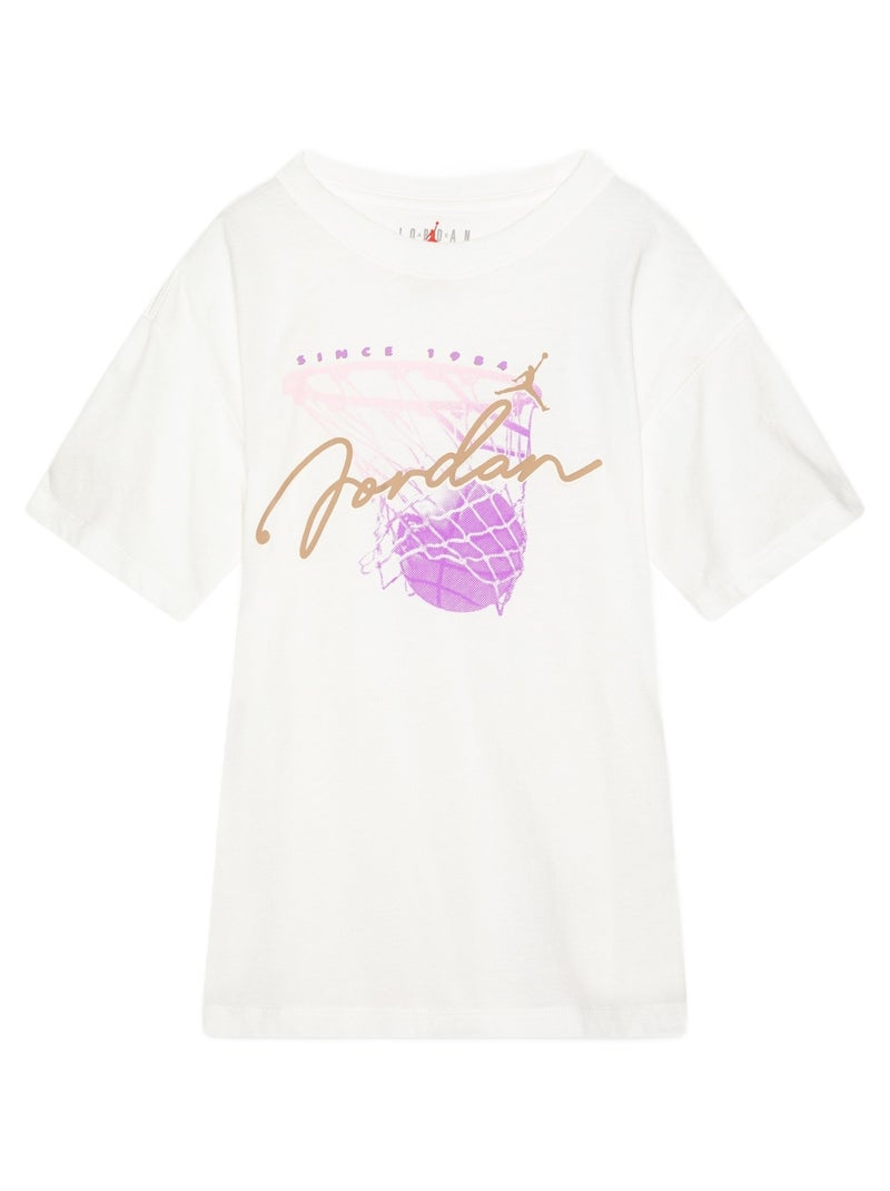 Tee shirt Jordan manches courtes Ecru - Kiabi